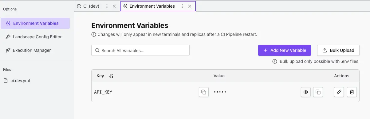 Environment Variables