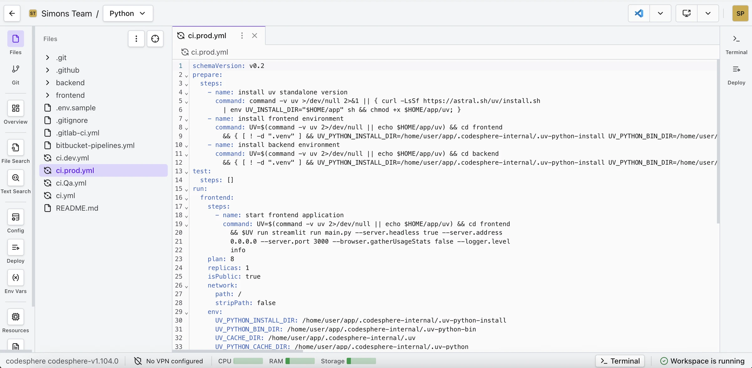 CI profile edit dialog used to modify landscape configuration profiles.