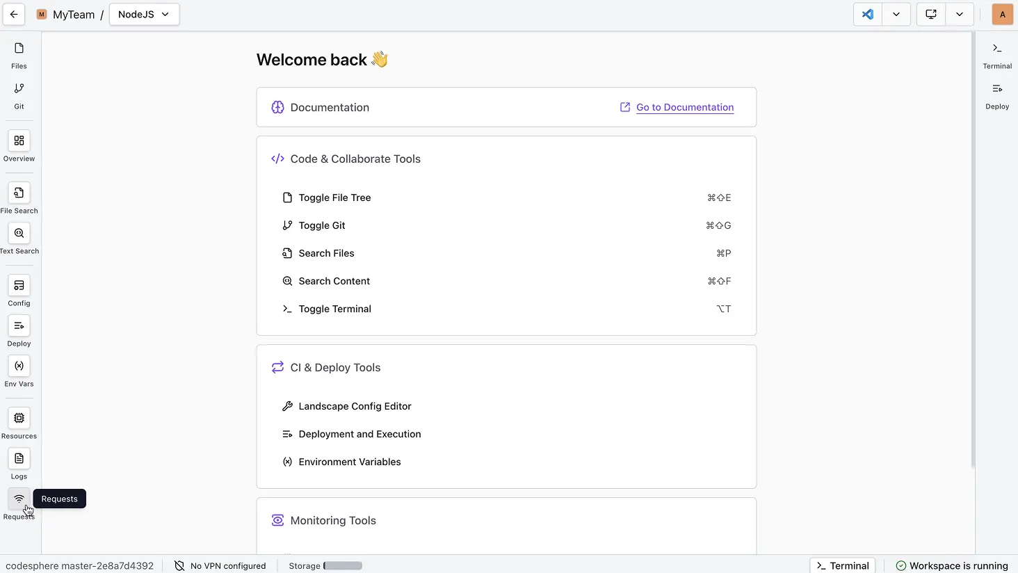 request browser button