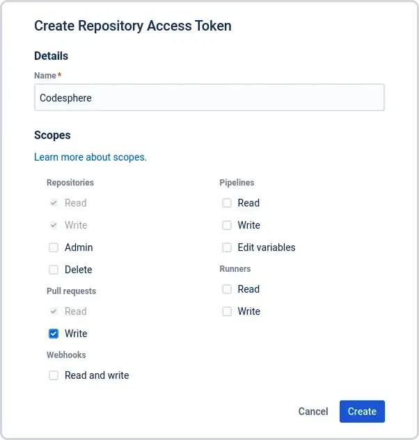 Bitbucket Access Token erstellen