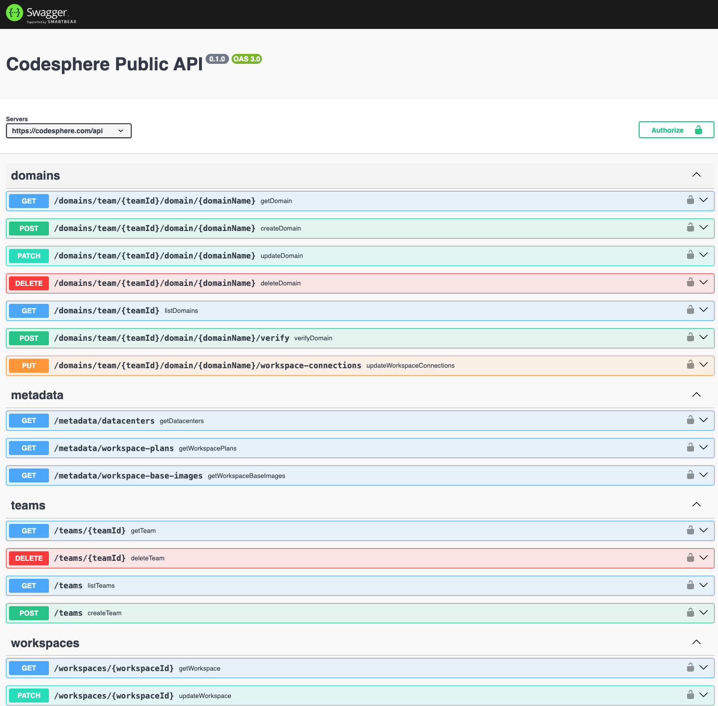 Public API Swagger UI page showing interactive API endpoints and request testing controls.